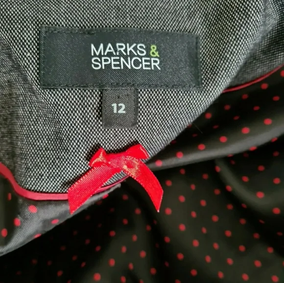 Marks & Spencer grey jacket size 12 blazer button fastening - Picture 5 of 7